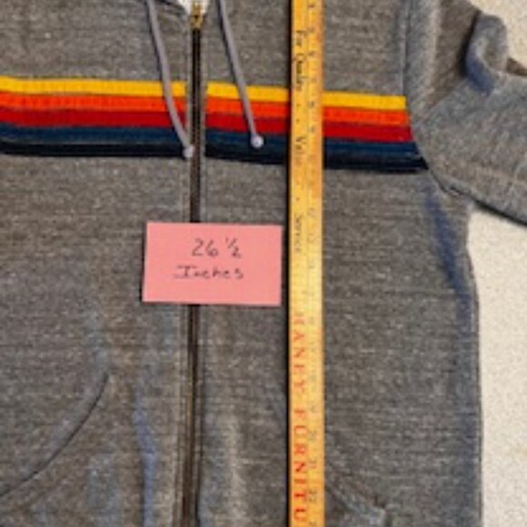 Aviator Nation 5 Stripe Hoodie - Gray - Large - Picture 9 of 11